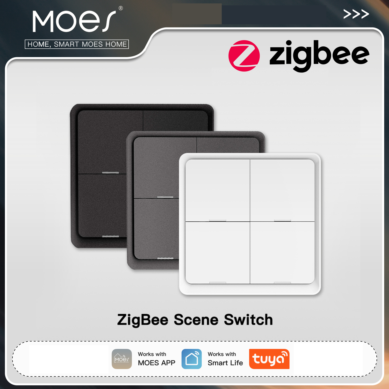 Smart Accessories - MOES ZigBee Wireless 12 Scene Switch