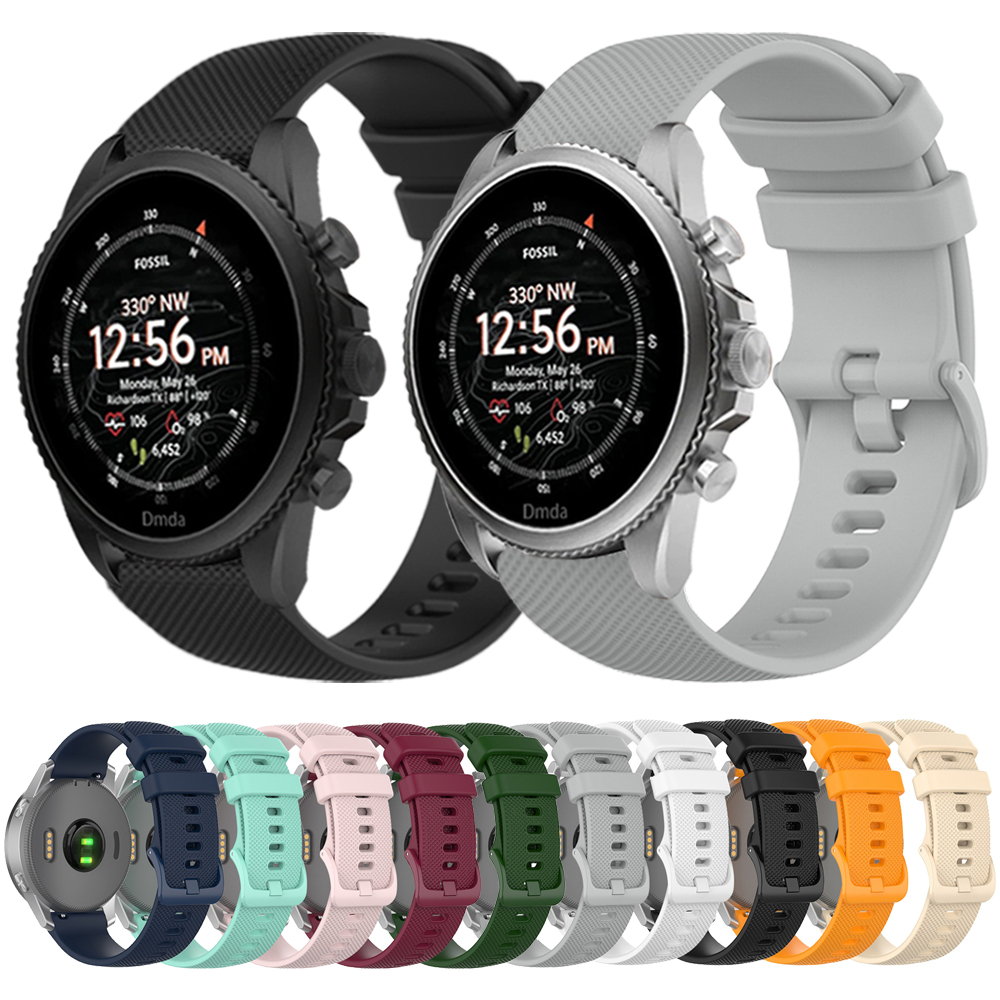 Fossil Smartwatch Accessories - 22mm 20mm Silicone Strap For Fossil