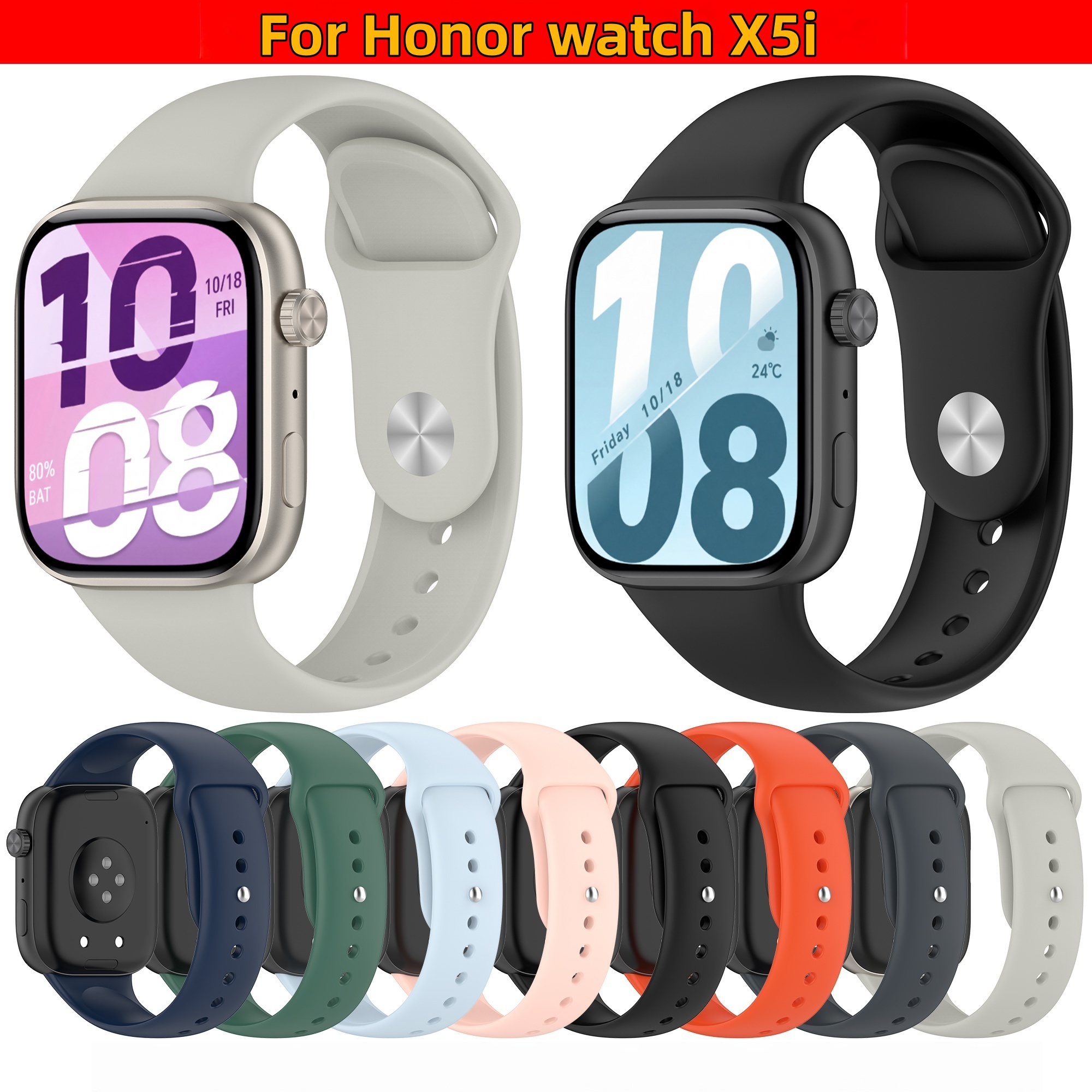 Silicone Band Replacement - Soft Silicone Sport Watch Band For