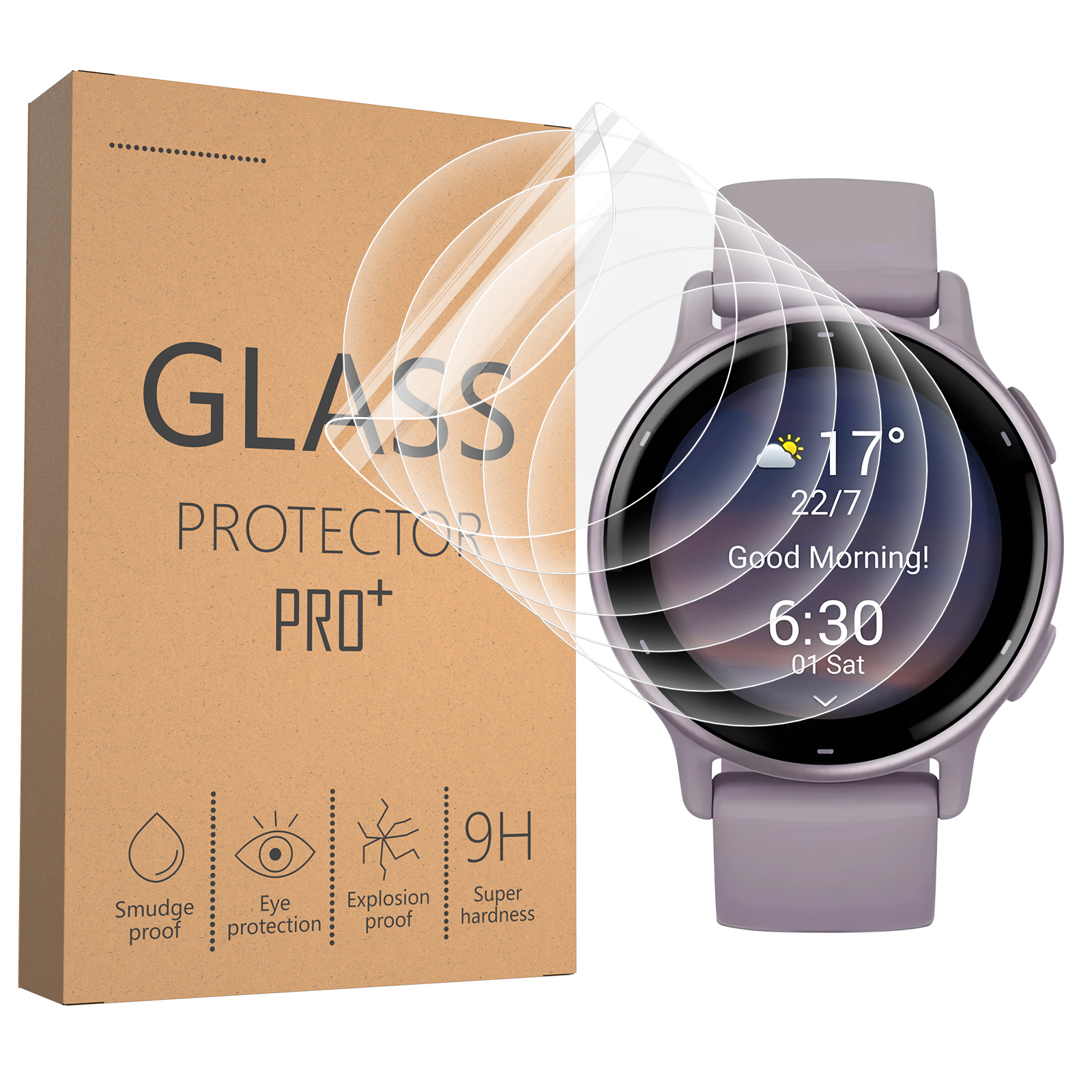 Watch Face Protector - Soft Clear Protective Film For Garmin
