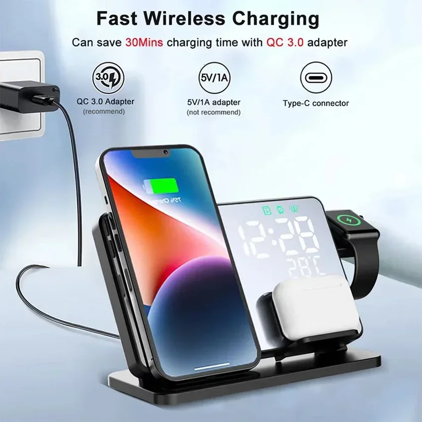 Wireless Charger Alarm Clock S – обзор и цена Wireless Charger Watch