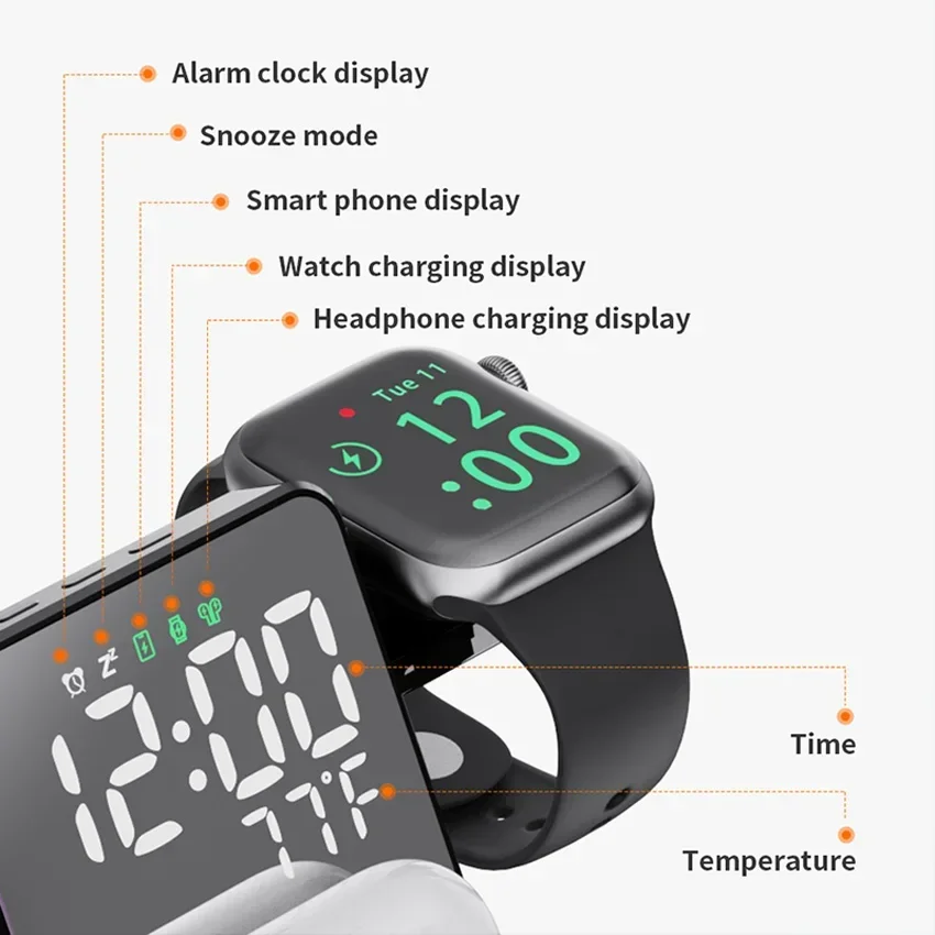 Wireless Charger Alarm Clock S – обзор и цена Wireless Charger Watch