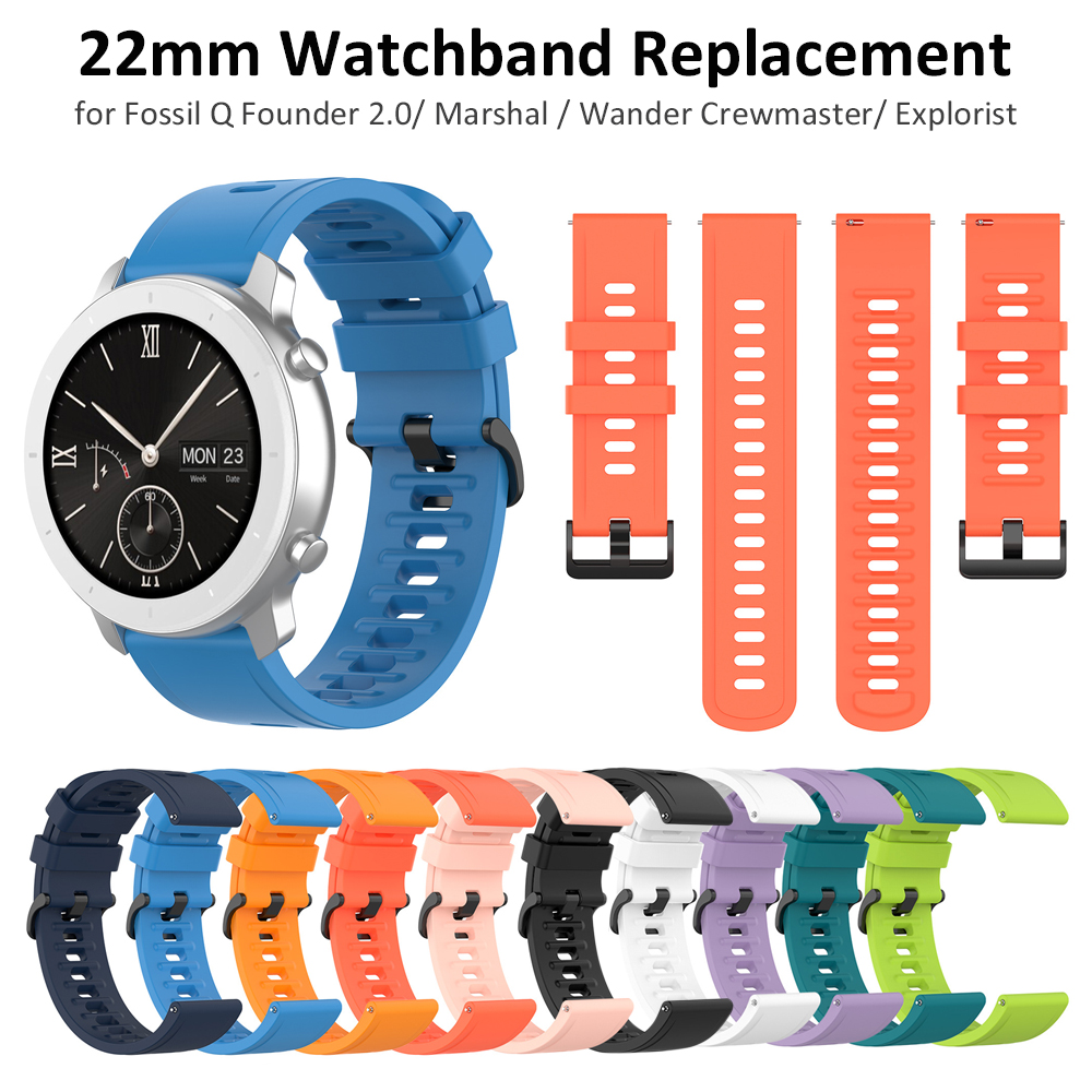 22mm Silicone Watch Band Strap – обзор и цена Fossil Smartwatch Accessories