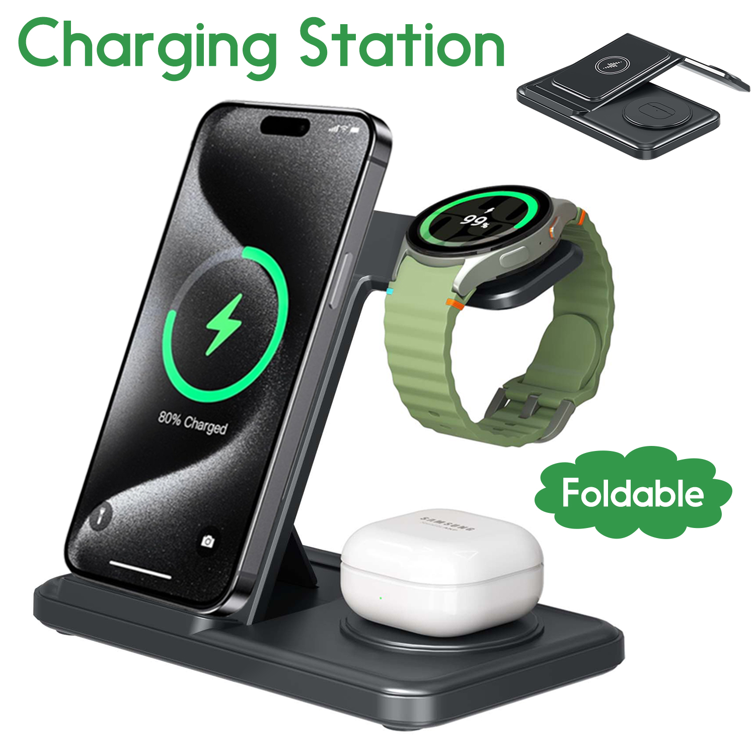 Desktop 3-in-1 Wireless Charge – обзор и цена Watch Charger Cable