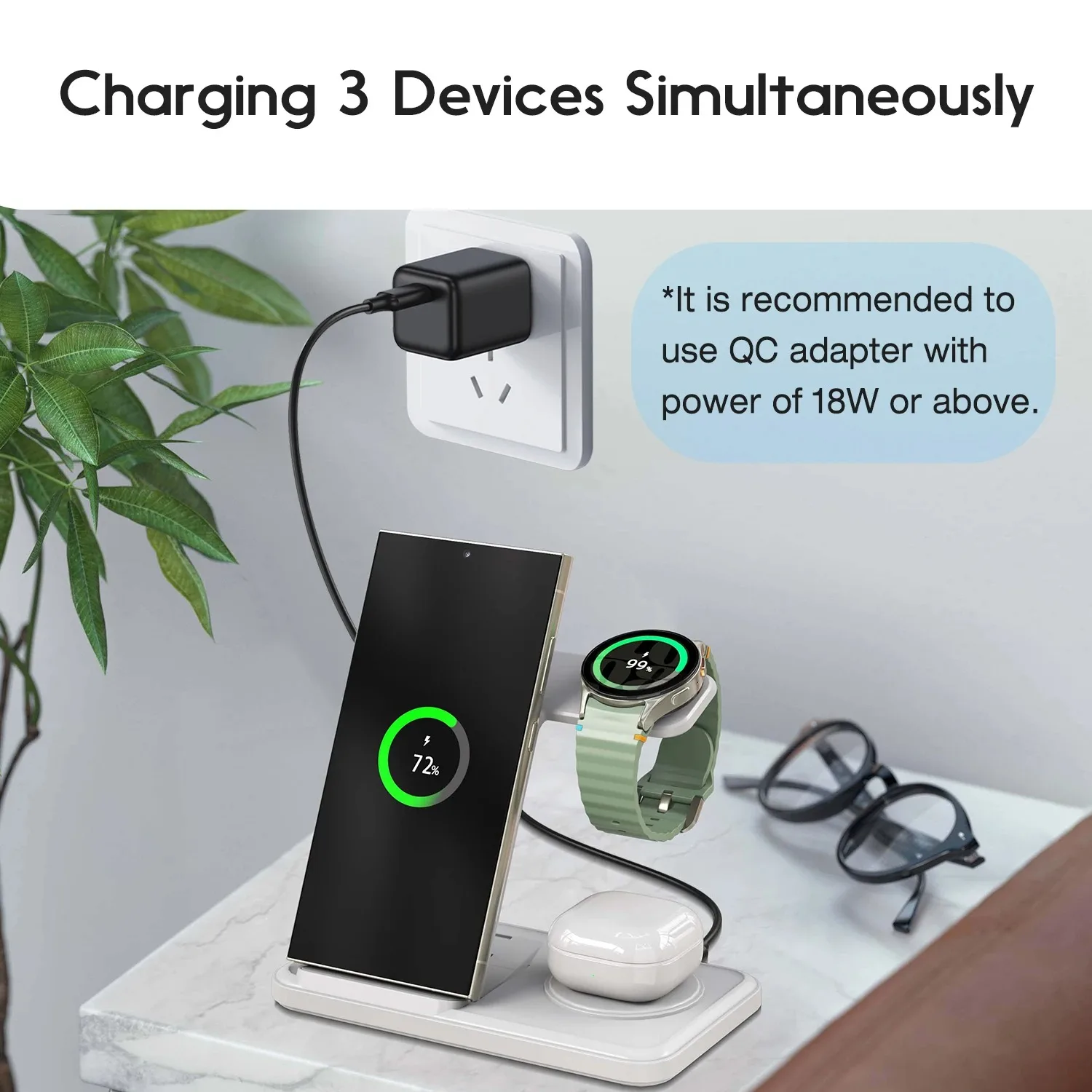 Desktop 3-in-1 Wireless Charge – обзор и цена Watch Charger Cable