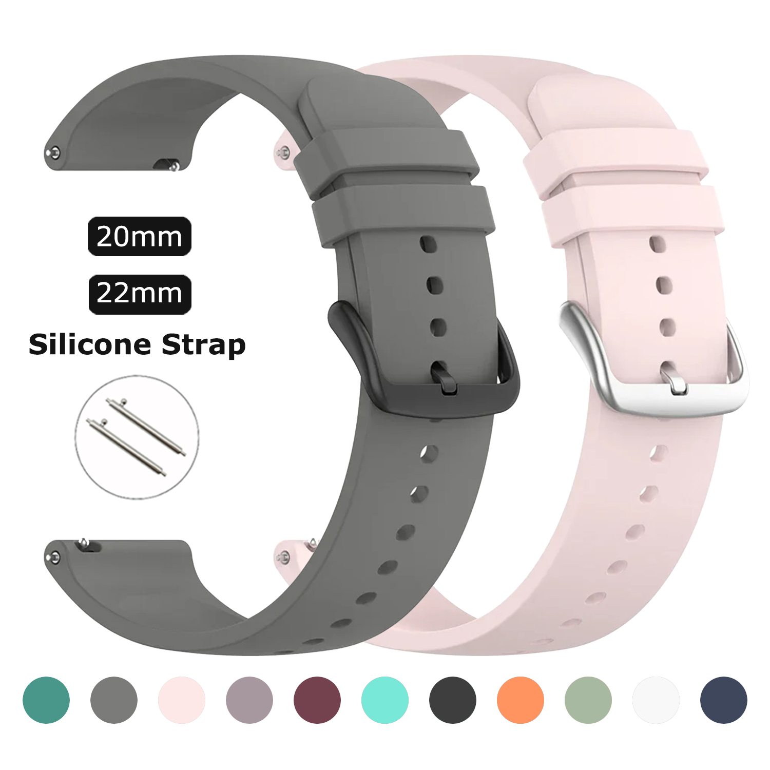 20/22mm Silicone Strap For Fos – обзор и цена Fossil Smartwatch Accessories