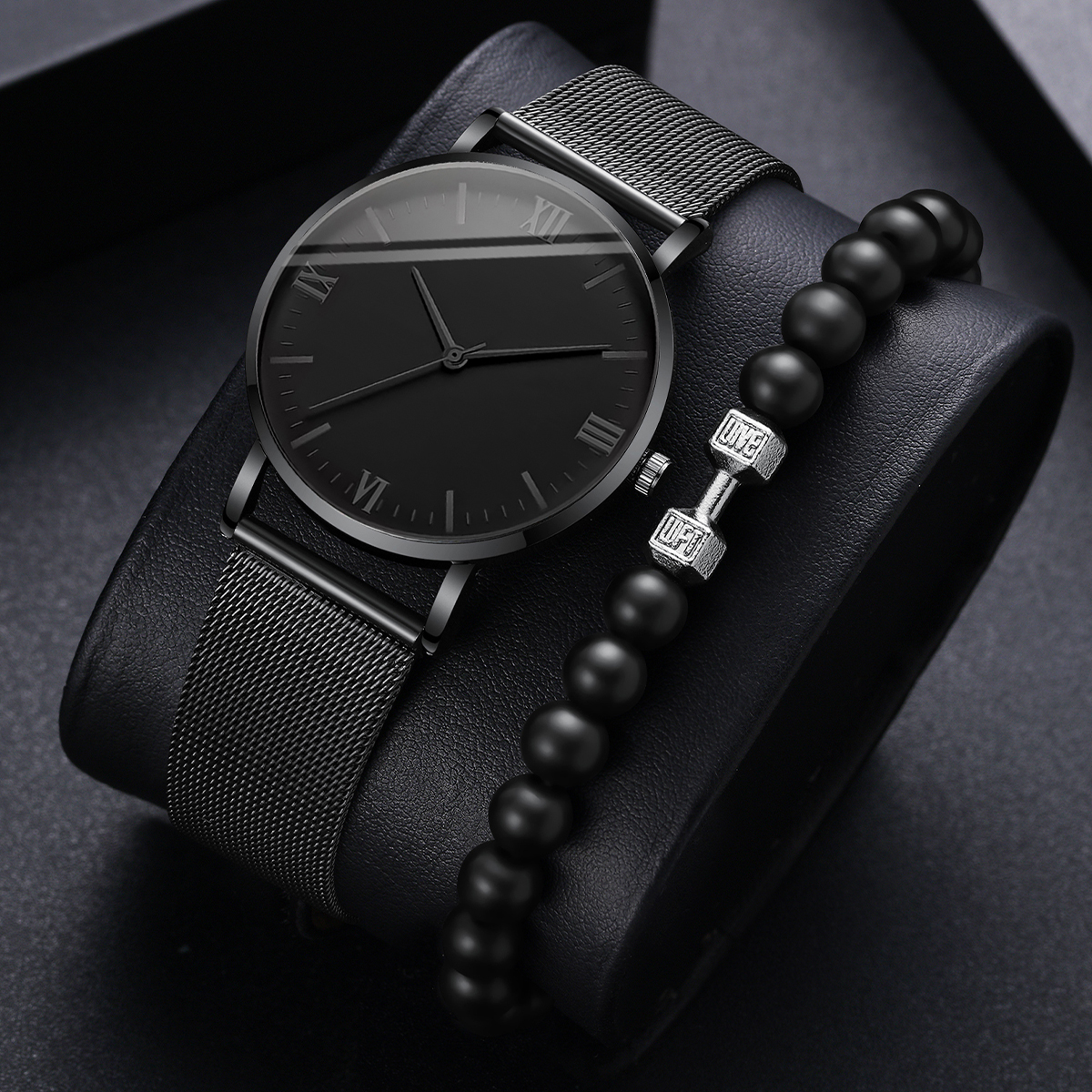 2PCS Men's Watch Fashion Roma  – обзор и цена Stainless Mesh Band