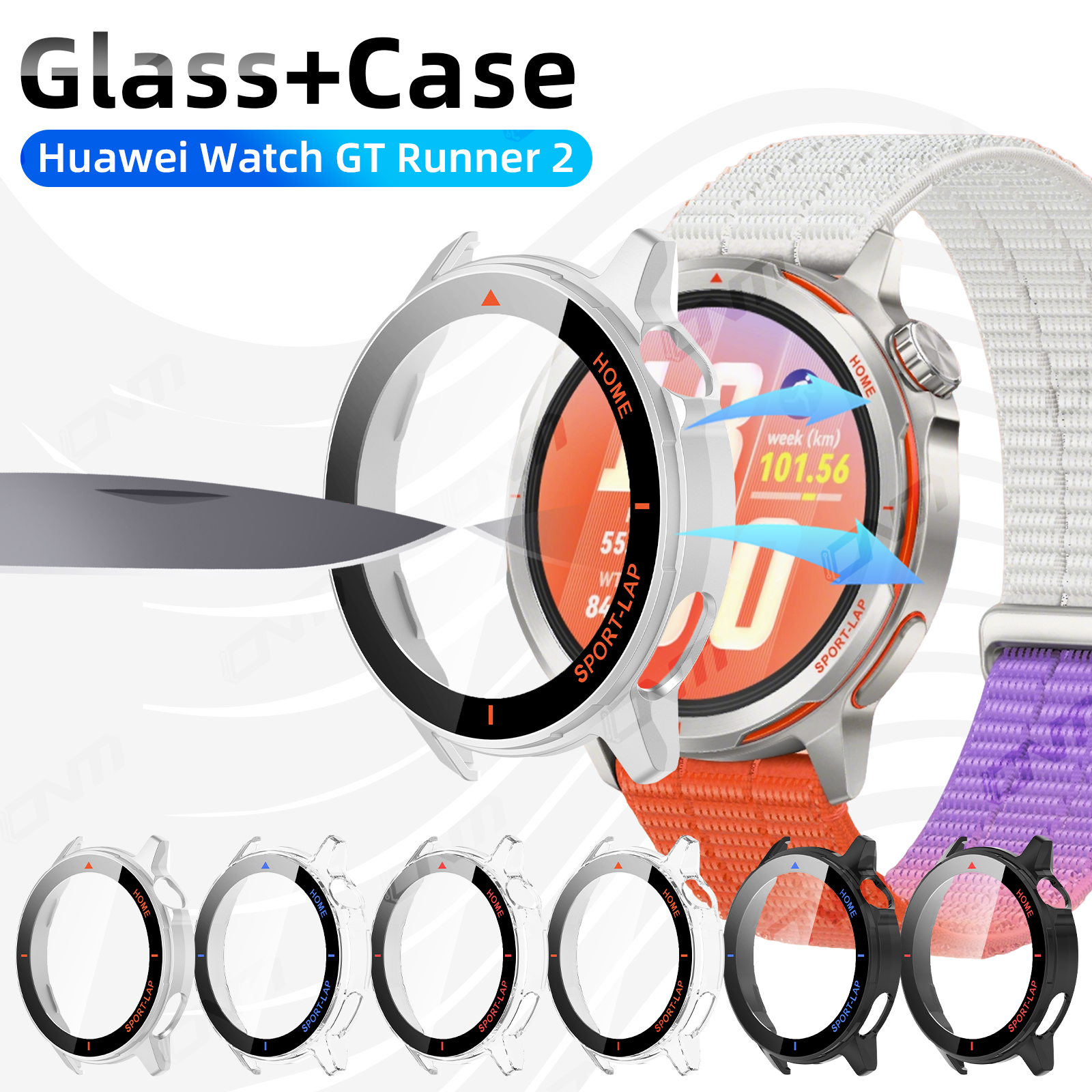 PC Case+Tempered Glass For Hua – обзор и цена Titan Smartwatch Accessories