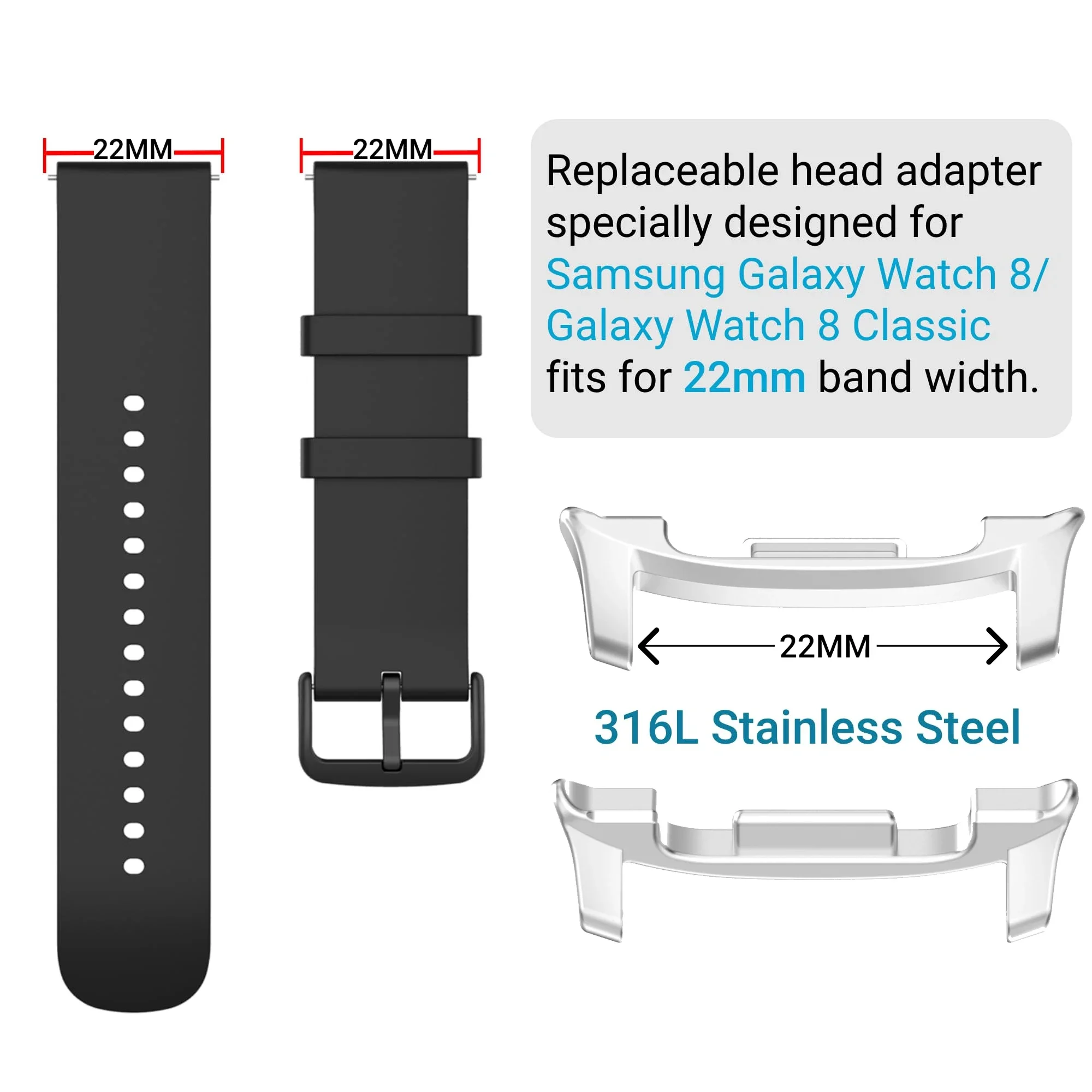 2PCS Stainless Steel Watch Ada – обзор и цена Watch Band Connector