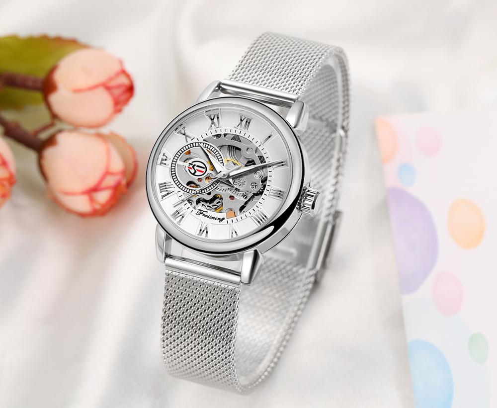 Reloj Mujer FORSINING Fashion  – обзор и цена Stainless Mesh Band