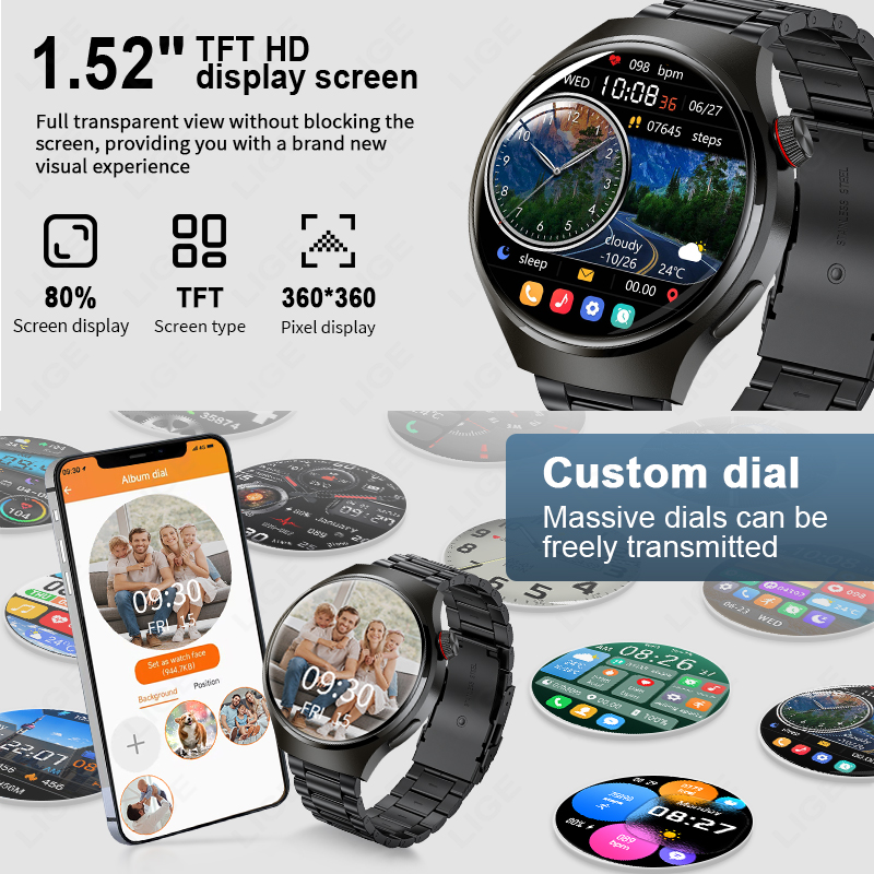 1.52 inch Smart Watch Men Cust – обзор и цена Smartwatch Custom