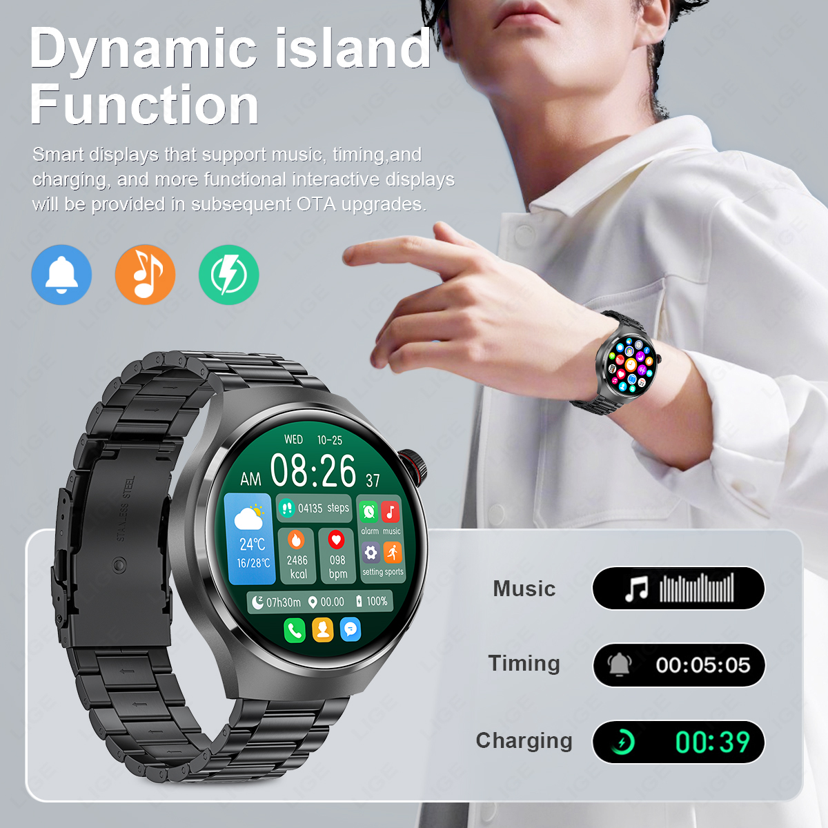 1.52 inch Smart Watch Men Cust – обзор и цена Smartwatch Custom