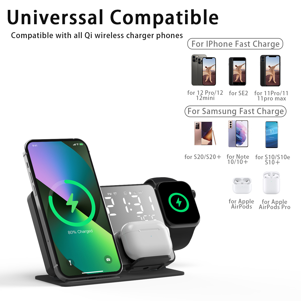 3 in 1 Wireless Charger For iP – обзор и цена Wireless Charger Watch