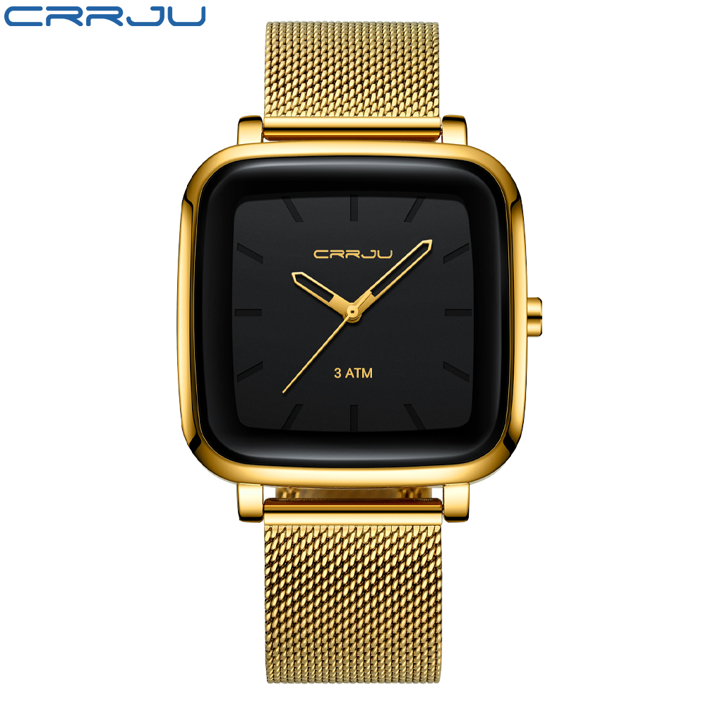 CRRJU Mens Watches Top Brand L – обзор и цена Stainless Mesh Band