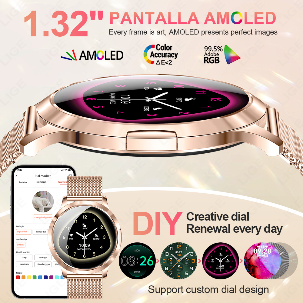 LIGE 2026 New Smart Watch Wome – обзор и цена Smartwatch Custom