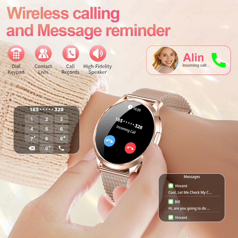 LIGE 2026 New Smart Watch Wome – обзор и цена Smartwatch Custom