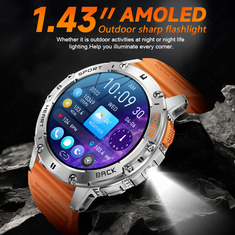 LIGE 1.43 Inch AMOLED Screen B – обзор и цена Smartwatch Instagram