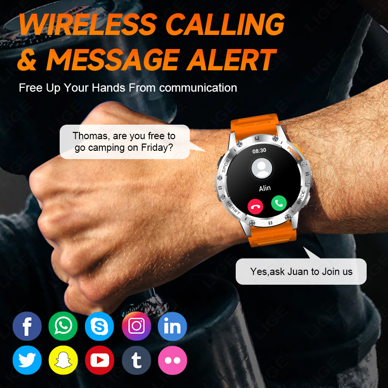 LIGE 1.43 Inch AMOLED Screen B – обзор и цена Smartwatch Instagram