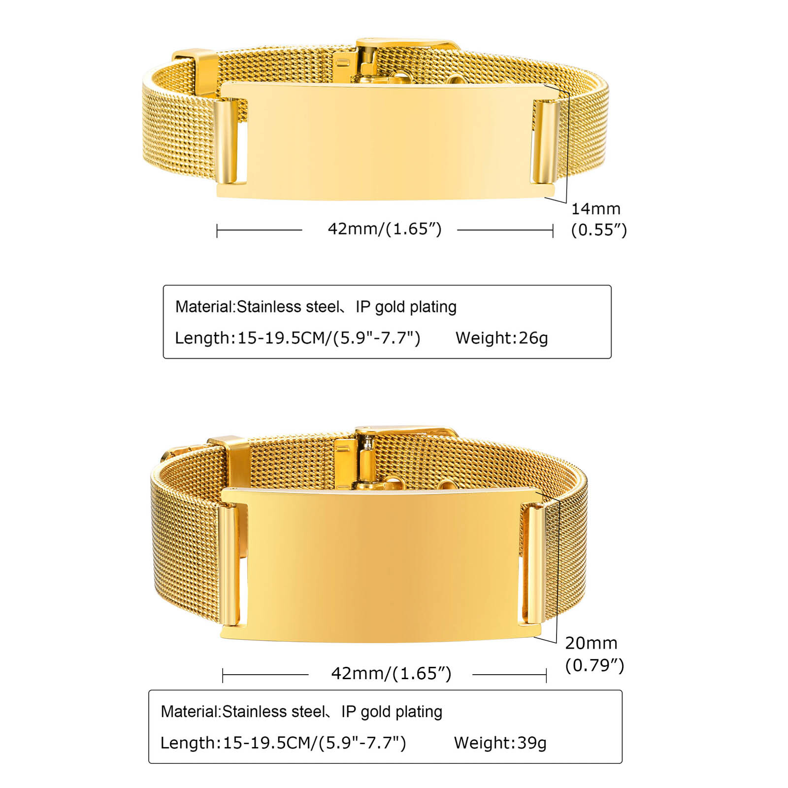 Personalized Photo Bracelet, S – обзор и цена Stainless Mesh Band