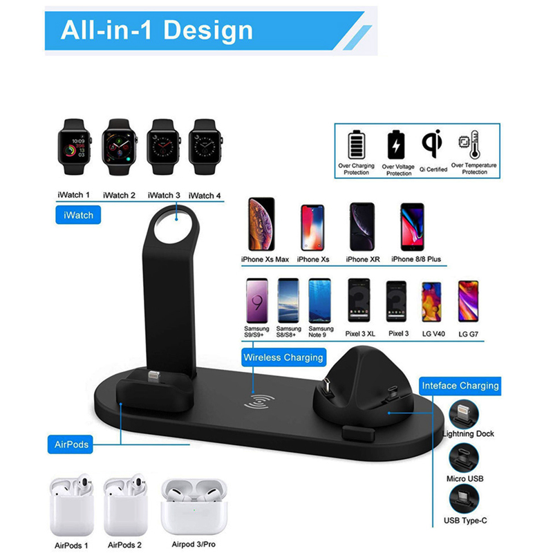 6 in 1 Wireless Charger Stand  – обзор и цена Smartwatch X12