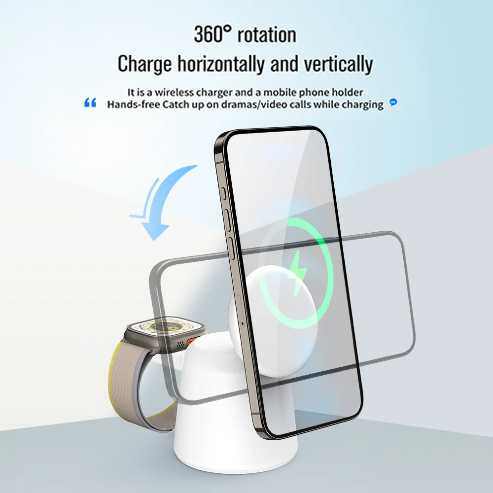 3 in 1 Magnetic Wireless Charg – обзор и цена Watch Charger Cable