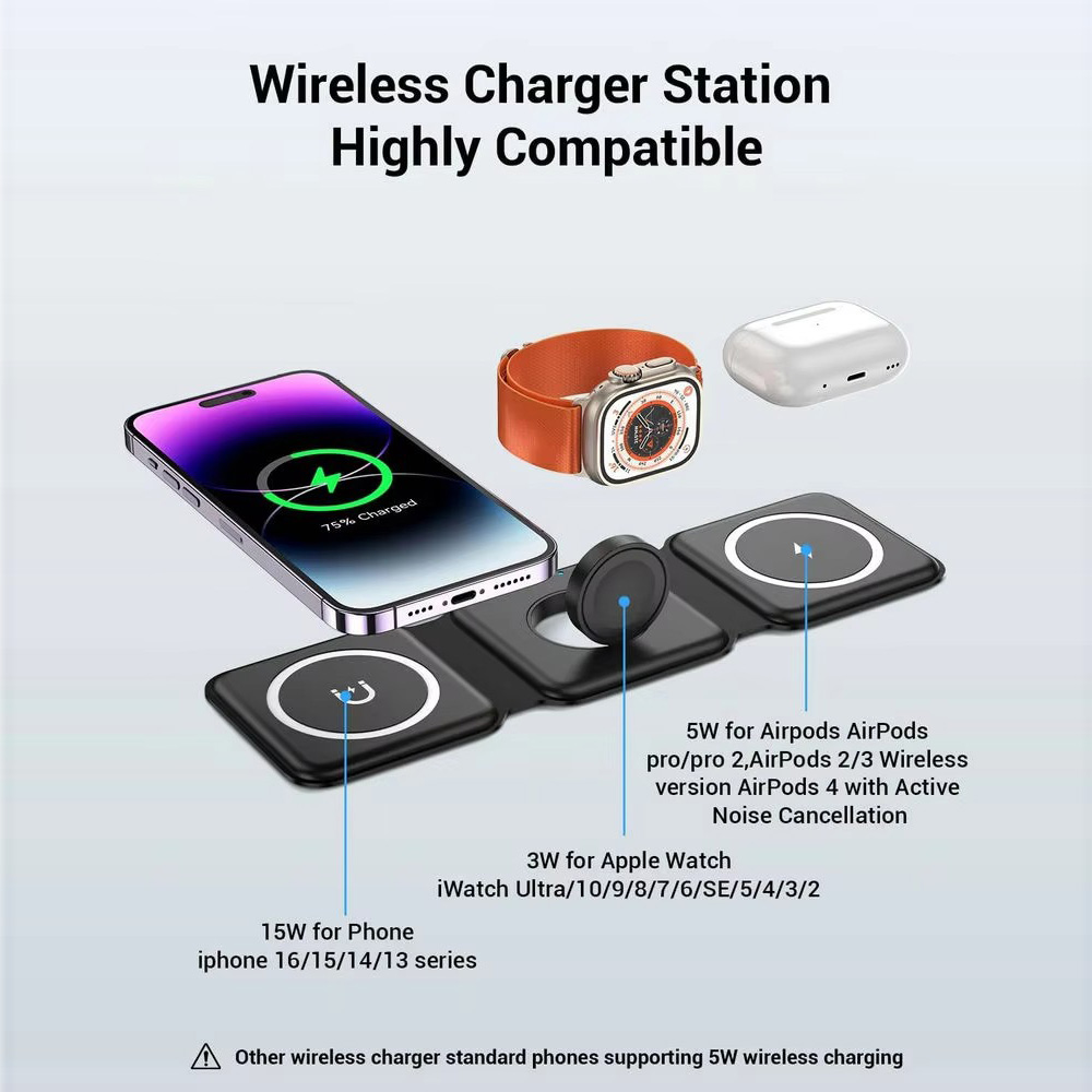 3-in-1 Magnetic Folding Wirele – обзор и цена Watch Charger Cable
