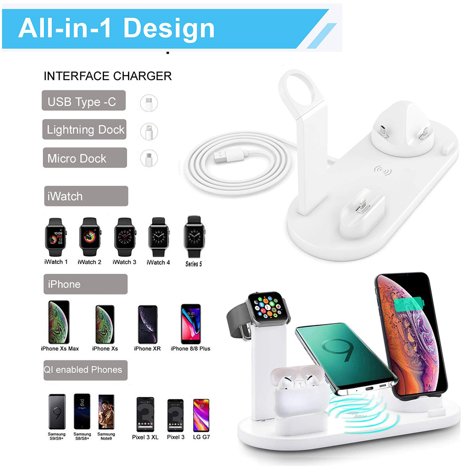 7 in 1 Wireless Charger Stand  – обзор и цена Wireless Charger Watch