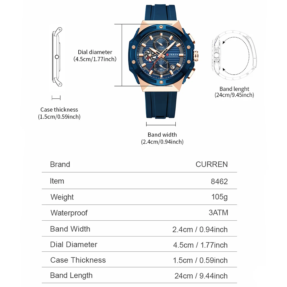 CURREN Fashionable Sports Mult – обзор и цена Smartwatch Guess