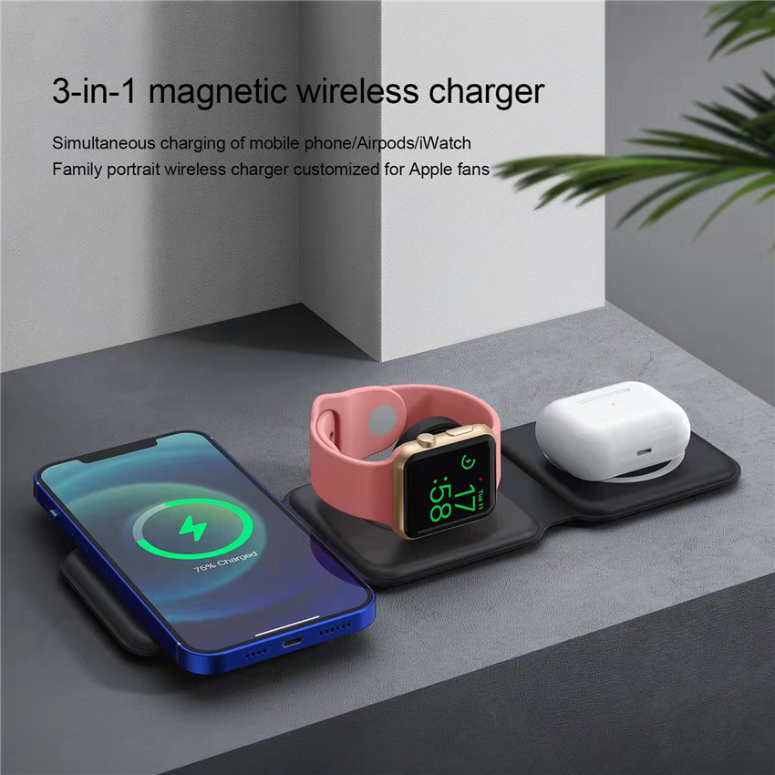 New 3in1 Foldable Wireless Cha – обзор и цена Smartwatch X12