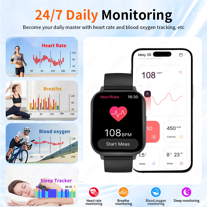 New Smart Watch Men Full Touch – обзор и цена Smartwatch Custom