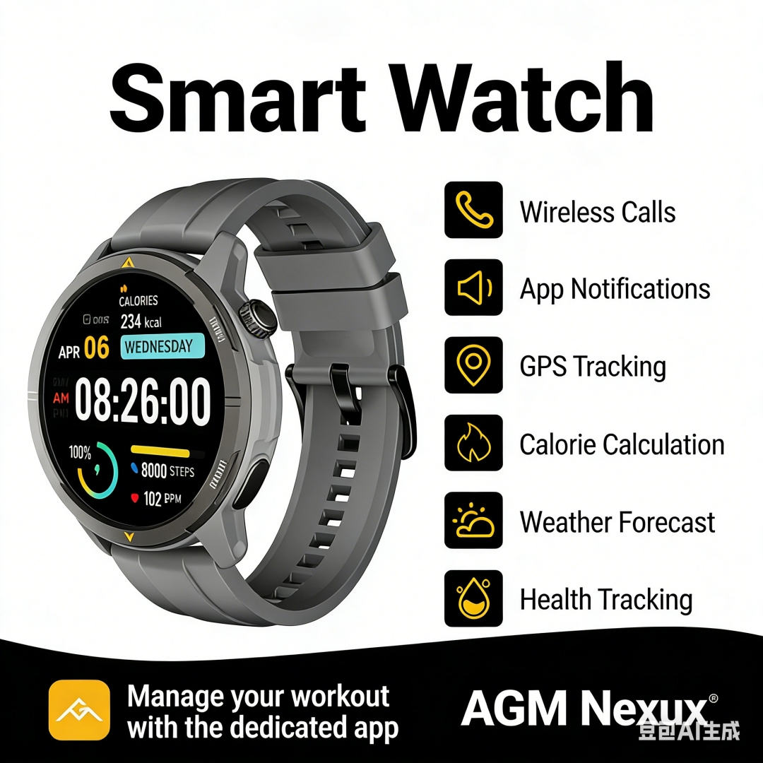 AGM Legion Smartwatch 5ATM Wat – обзор и цена Smartwatch Instagram