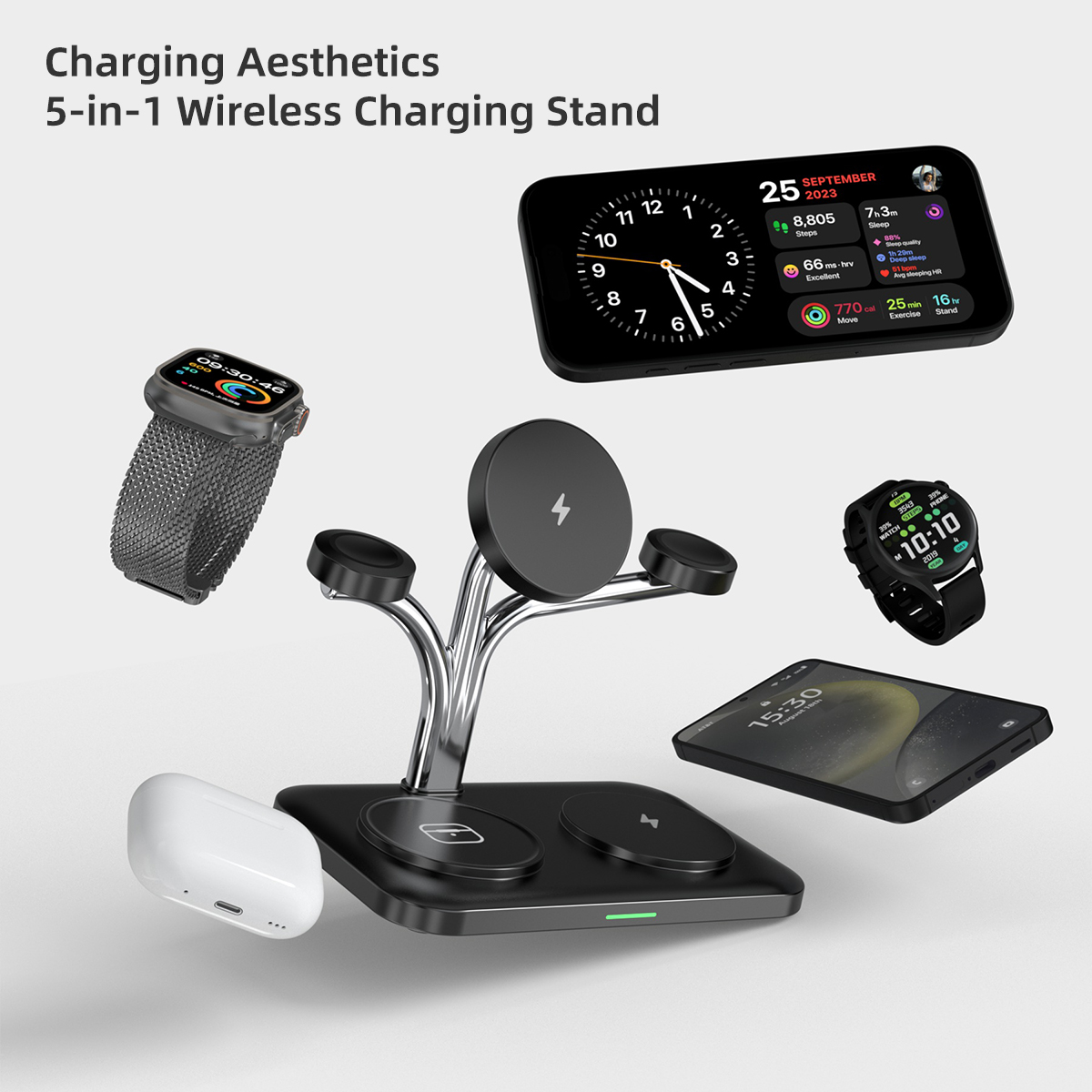5 IN 1 Magnetic Wireless Charg – обзор и цена Smartwatch Ac