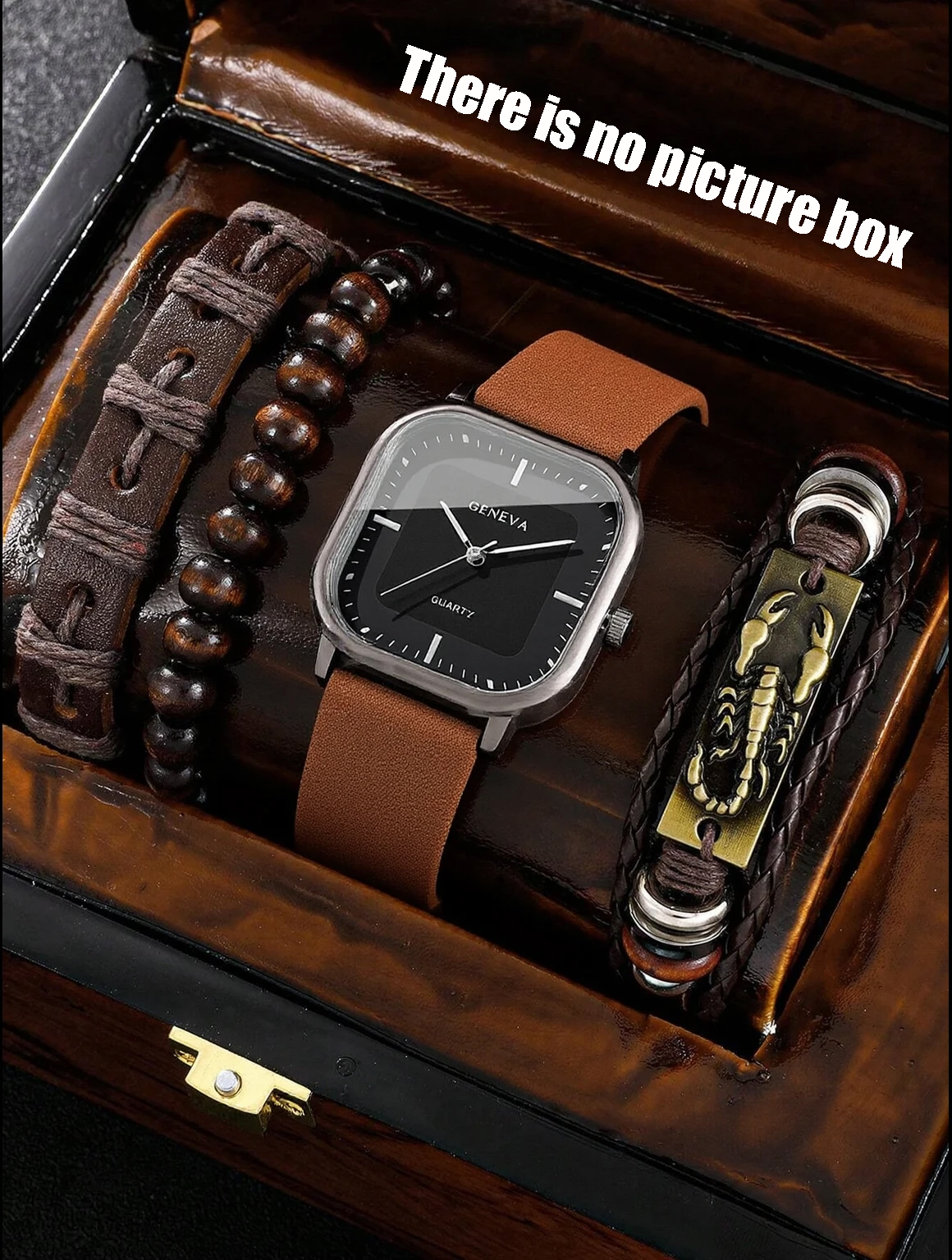 No gift box; men's leather str – обзор и цена Accessories With Watch