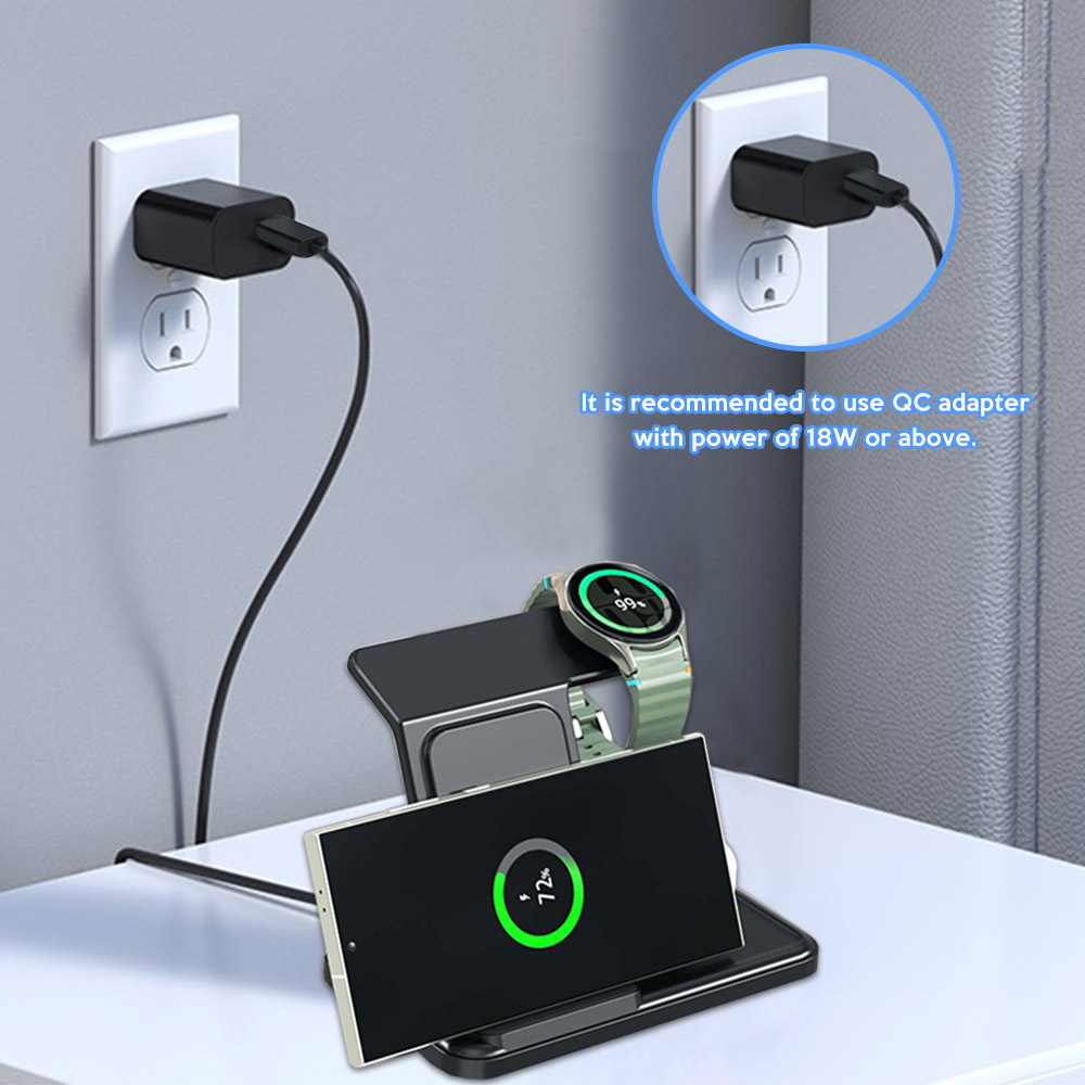 3 in 1 Wireless Charger Stand  – обзор и цена Watch Charger Cable